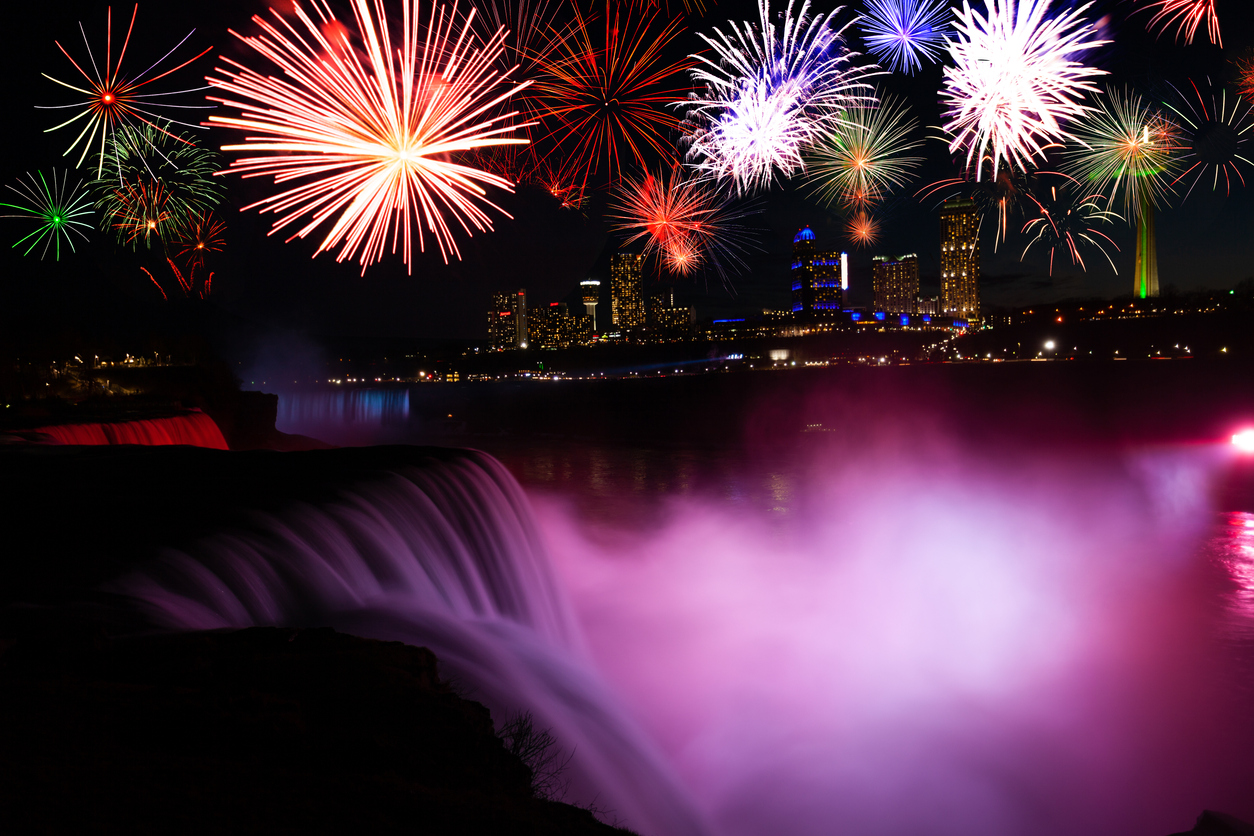 Fireworks At Niagara Falls